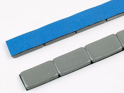 1 oz. WEIGHTS-STEEL STICK-ON BLUE 15 6oz STRIPS PER BOX